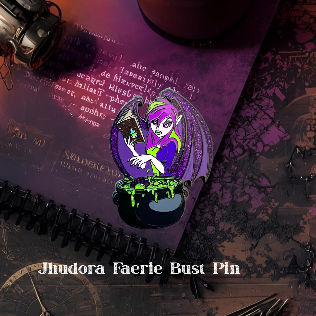 Jhudora Faerie Bust Pin, Neopets