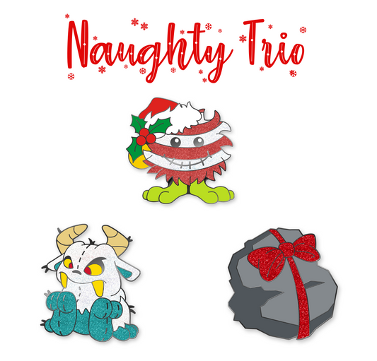 Neopet Holiday Naughty Trio Pin Set